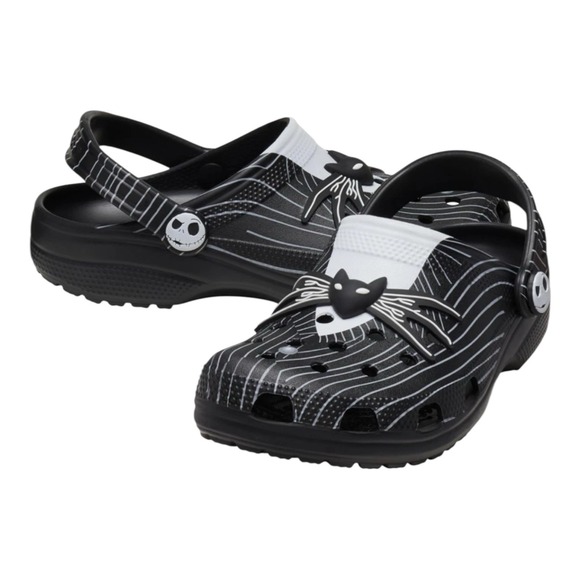 Crocs Nightmare Before Christmas Classic Clogs Mens Sz 13 Black Jack Skellington - Picture 1 of 7